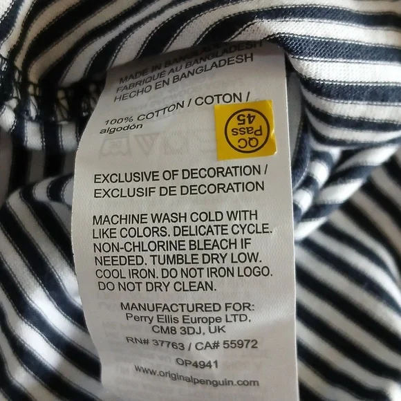 Penguin Blue and White Short Sleeve Tee - Picture 5 of 5